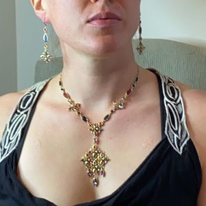 Vintage victorian necklace and earrings